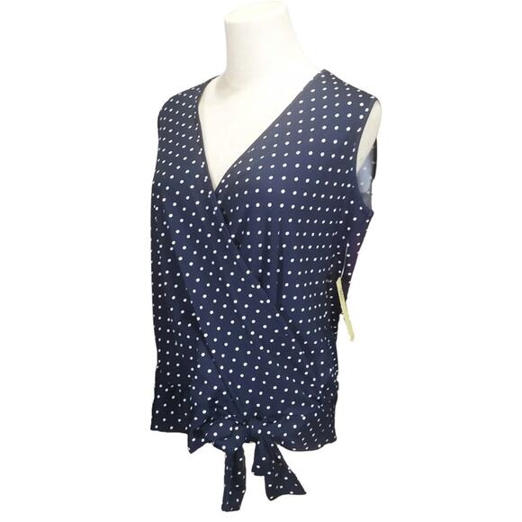 Perseption Concepts Polka Dot Top NWT - Picture 3 of 7